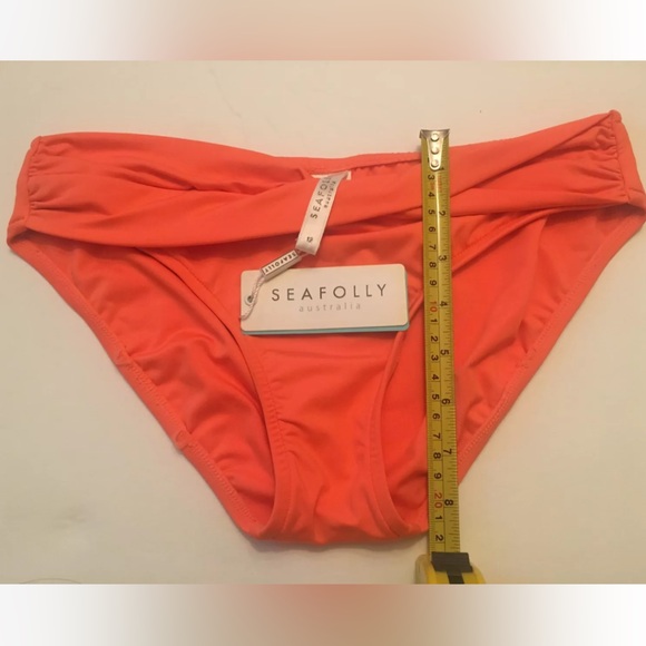 Seafolly twist bottom size 8US 12AU. NWT. Vibrant orange color. - Picture 5 of 6